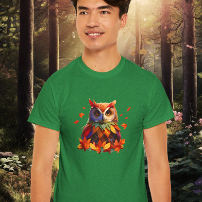 Unisex Autumn Owl Cotton Tee