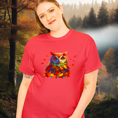 Unisex Autumn Owl Cotton Tee